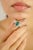 Metal Certified Zambian Emerald Statement Ring in 14k Gold Size 5 For Sale - Image 7 of 12