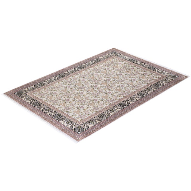 Ivory Mogul, One-of-a-Kind Hand-Knotted Area Rug - Ivory, 6' 3" x 8' 10" For Sale - Image 8 of 8