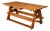 Swedish Modern, Trestle Dining Table, Carved Pine, Sweden, 1950s For Sale