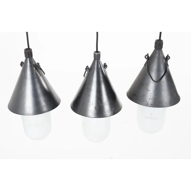 Vintage Metal Opaline Suspension from Siemens, 1930 For Sale - Image 6 of 8