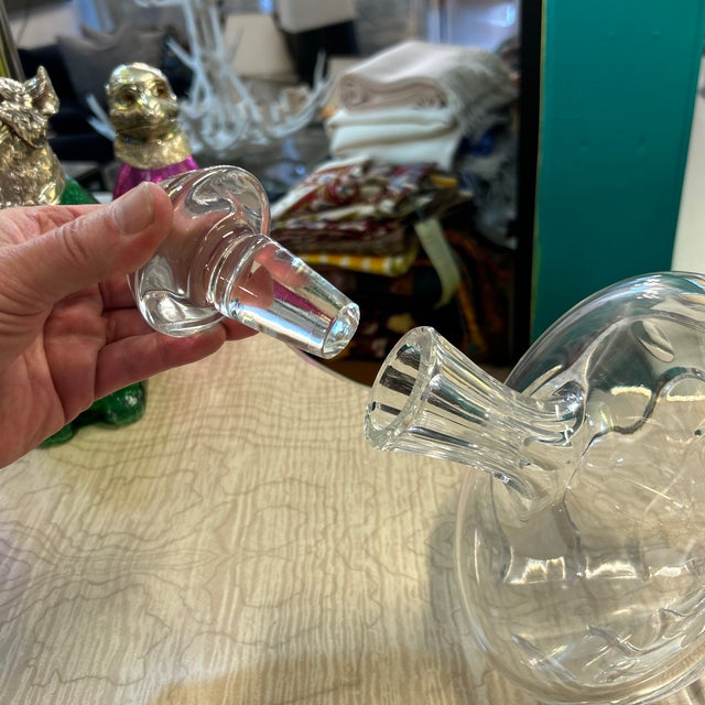 Crystal Decanter Top Resting Flat and Matching Stopper For Sale - Image 9 of 12