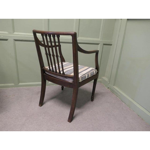 Wood Regency Elbow Chairs, Set of 2 For Sale - Image 7 of 8