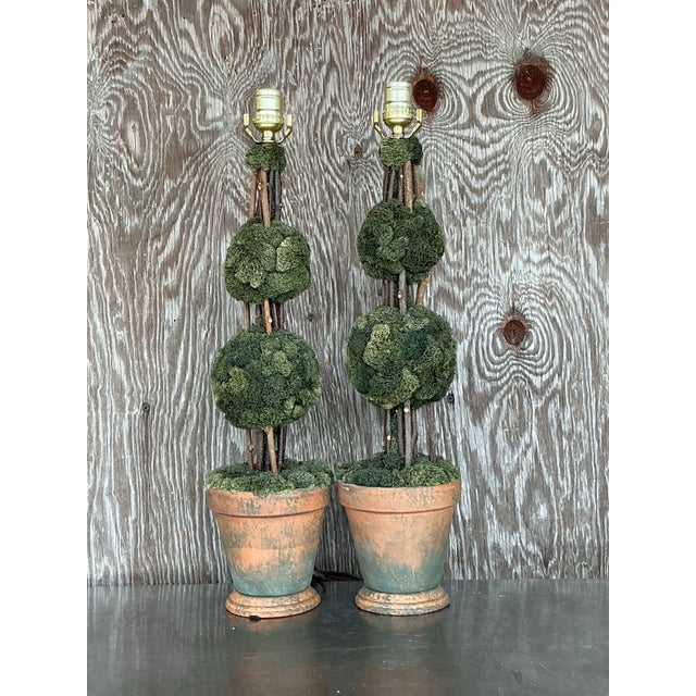 Vintage Regency Topiary Lamps - A Pair For Sale In West Palm - Image 6 of 11