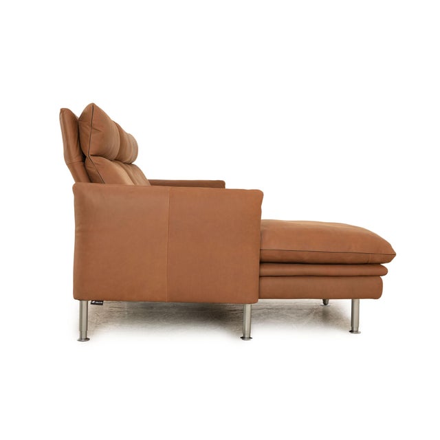 Animal Skin Porto Leather Corner Sofa in Brown from Erpo For Sale - Image 7 of 10