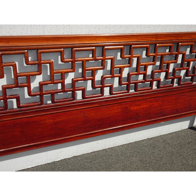 Vintage Chinoiserie Asian Style Queen Headboard by Yin Yin For Sale In Los Angeles - Image 6 of 12