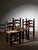 Mid-Century Modern Woven Straw Dining Chairs in the style of Charles Dudouyt, France, 1940s, Set of 4 For Sale - Image 3 of 11