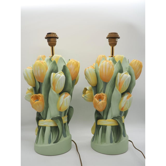 Vintage Tulip Table Lamps from Benab, Sweden, 1990s, Set of 2 For Sale - Image 9 of 13