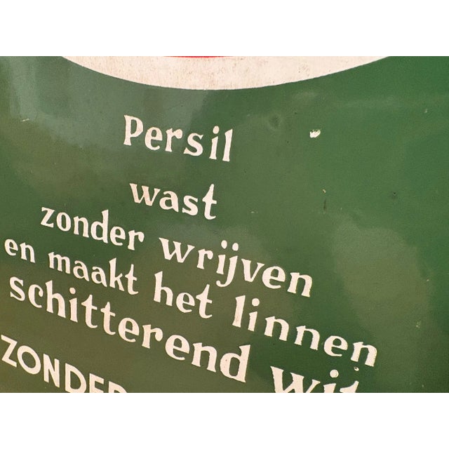 Large Enameled Persil Sign, 1950s For Sale - Image 16 of 18