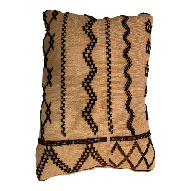 Vintage Moroccan Hand Loomed Lumbar Pillow Chairish