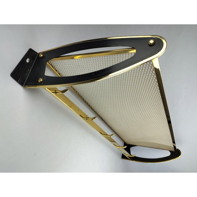Black Mid-Century Modern Wall-Mounted Coat Rack, 1950s For Sale - Image 8 of 8