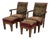 Set of Hungarian Art Deco Lounge Chairs with Matching Ottomans, 1930s For Sale