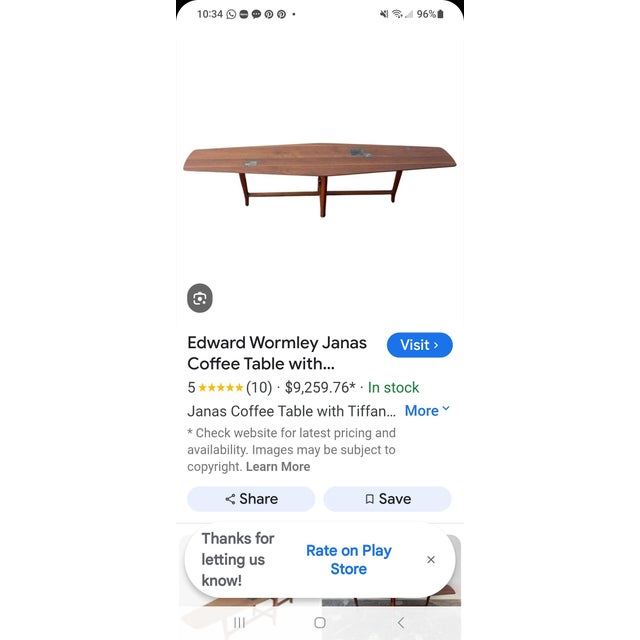 Late 20th Century Mid Century Modern Style Coffee Table For Sale In Philadelphia - Image 6 of 6