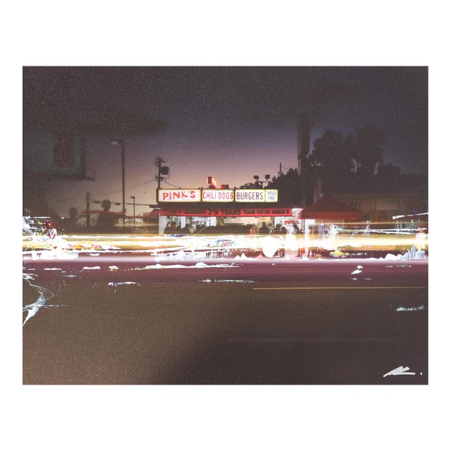 Spin Pink's Hot Dogs - Original La Landmark Mixed Media Photography Art on Paper For Sale