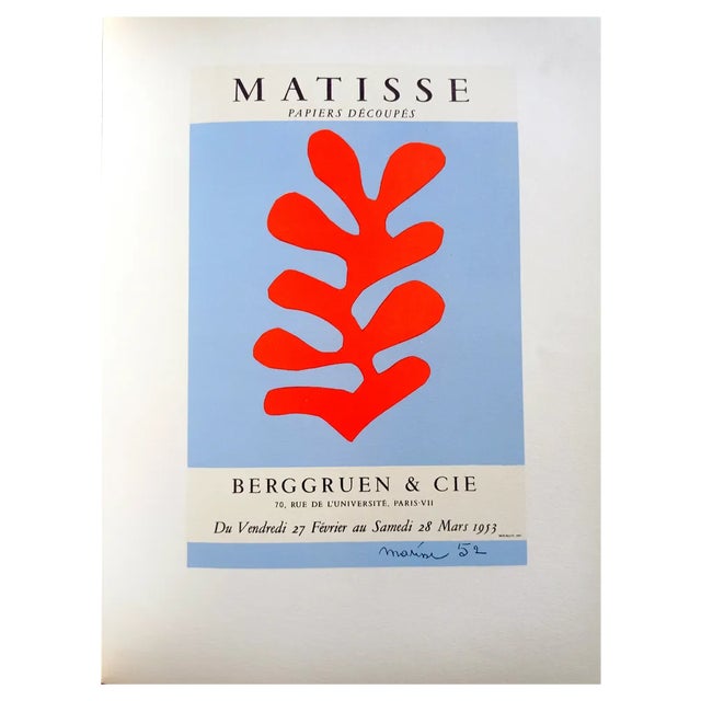 Bebgrugues Lithograph by Henri Matisse, 1959 For Sale
