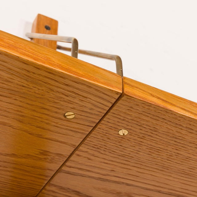 Mid-Century Scandinavian Oak Wall Unit in the style of Cadovius, Denmark, 1970s For Sale - Image 12 of 17