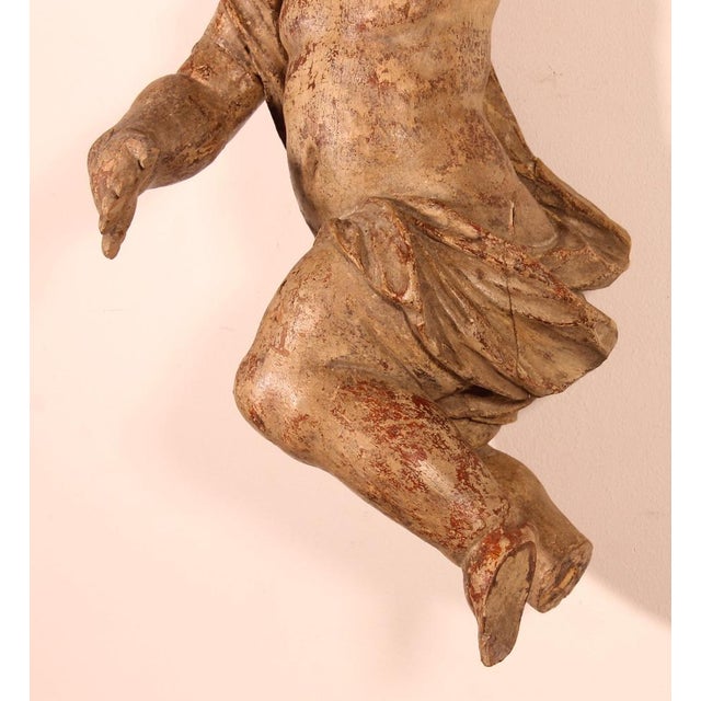 Wood 18th Century Carved Wooden Cherub For Sale - Image 7 of 12