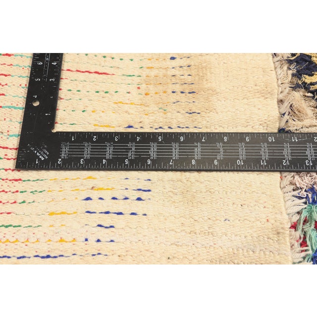 Textile Vintage Azilal Moroccan Rug, 03'10 X 09'09 For Sale - Image 7 of 10