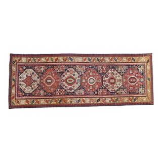 Antique Kazak Rug Runner - 3'8" X 9'7" For Sale