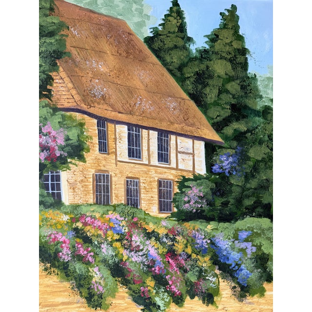 1980s Fred Dettmann (1945–2022) German-American Impressionist Cottage Landscape Oil on Masonite Painting For Sale In Miami - Image 6 of 12