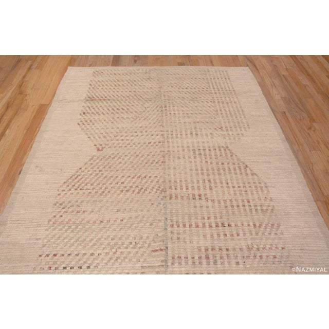 Tribal Nazmiyal Collection Contemporary Tribal Rustic Handmade Wool Pile Modern Area Rug For Sale - Image 3 of 6