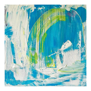 Matthew Izzo Acrylic Abstract Painting on Canvas, Titled Beach Day