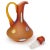 Murano Murano Fratelli Toso Vintage Orange Millefiori Flowers Italian Art Glass Satin Surface Ewer Cruet Pitcher For Sale - Image 4 of 5