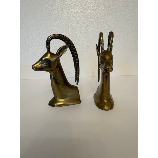 Mid-Century Modern Mid 20th Century Modern Gazelle Bookends - A Pair For Sale - Image 3 of 5