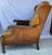 Mid 20th Century Mid-Century Solid Wood and Fabric Wing Back Leisure Lounge Chair with Scroll Arms For Sale - Image 5 of 11