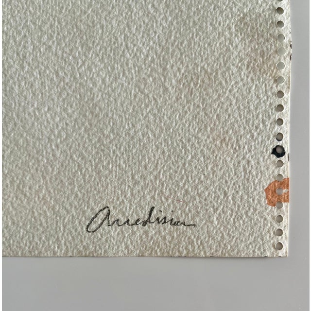 Edward Avedisian, Mod Abstract Expressionist Modernist Edward Avedisian Color Field Art Gouache, c. 1979-1980's For Sale - Image 4 of 5