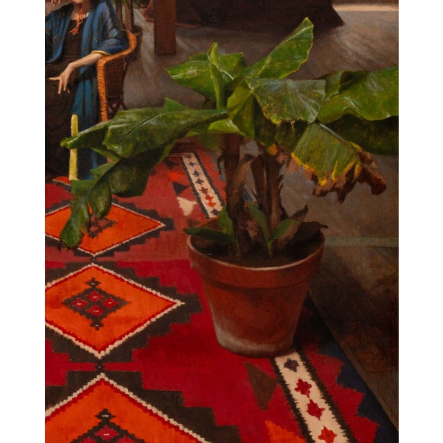1990s Jim McVicker "The African Hat" Oil on Linen, 1992 For Sale - Image 5 of 10