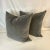 Gray Vintage Hollywood Regency Boho Chic Gray Velvet Feather Down Pillows - A Pair For Sale - Image 8 of 10