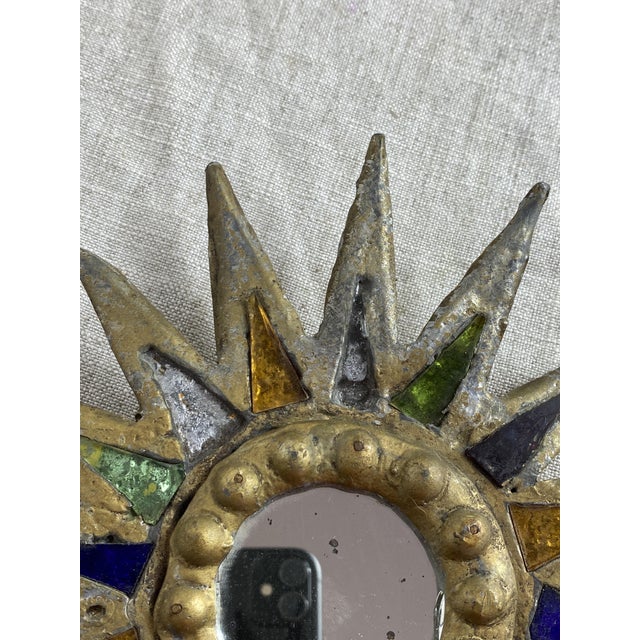 Sunburst Mirror in Lead in the style of Line Vautrin, 1960s For Sale - Image 13 of 17
