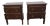 1980s Nightstand 2 Drawer Handle on Sides Solid Cherry Vaughan -Bassett Set of 2 For Sale