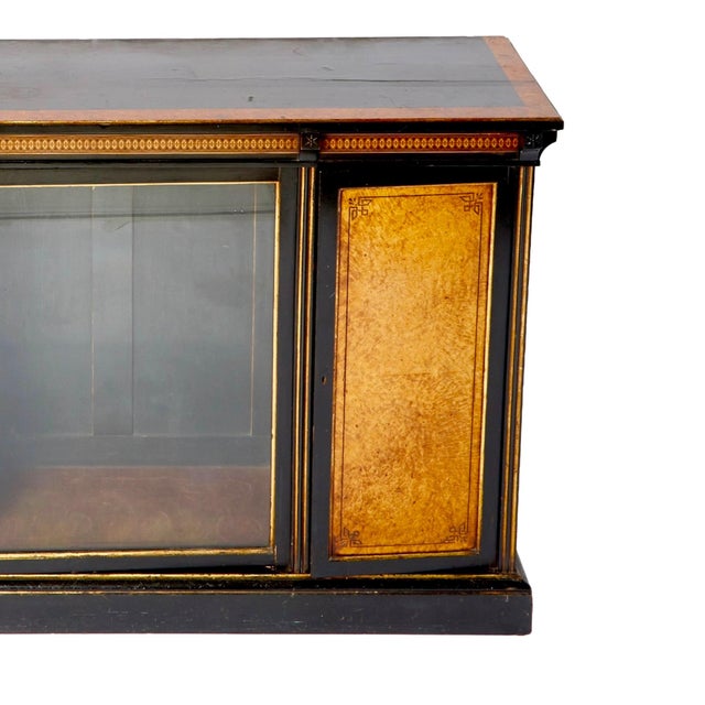 Antique French Inlaid Walnut Victorian Style Front Glass Door Display Cabinet For Sale In New York - Image 6 of 10