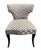 Modern Klismos Ebonized & Silk Upholstered Chair by John Boone. This listing is for 1 chair of 2 available.