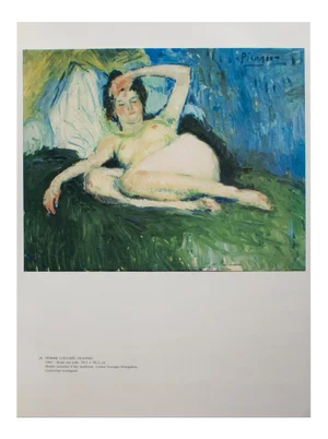 1985 After Pablo Picasso, "Lying Female" Parisian Full-Color Print