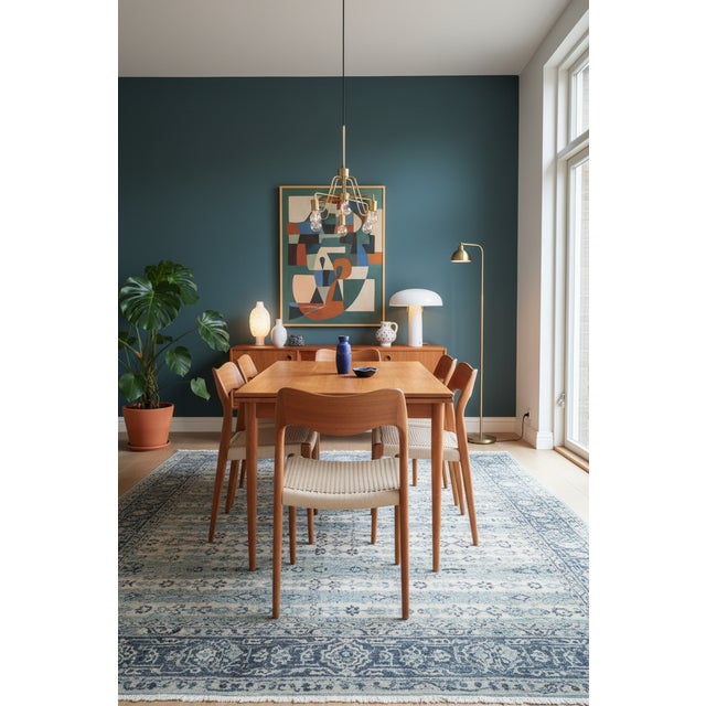 A very unusual and sought-after teak dining table, designed by the well-known danish furniture designer niels o. Møller...