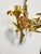 Bronze Pr, French Rococo Revival Gilt Bronze Sconces With Porcelain Flowers, 19th C For Sale - Image 8 of 14