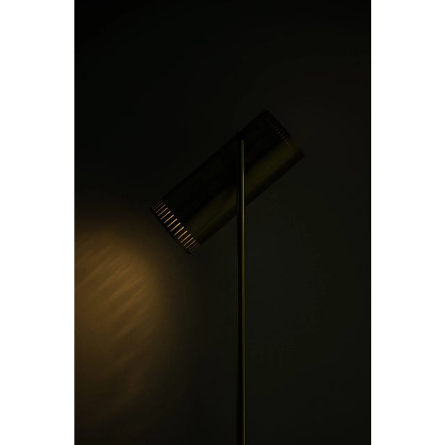 Goldenrod Model Trombone Floor Lamp by Jo Hammerborg for Fog & Mørup, Denmark, 1960s For Sale - Image 8 of 10