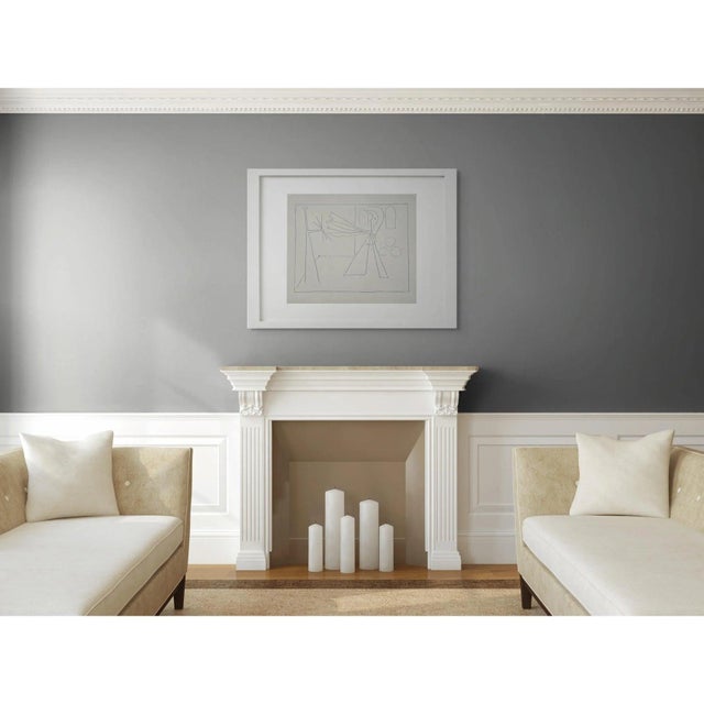 Pen drawing in the style of Picasso. Measurements of the artwork (in): W 30 by H 23 Unframed. *AVAILABLE FRAMED Framing,...
