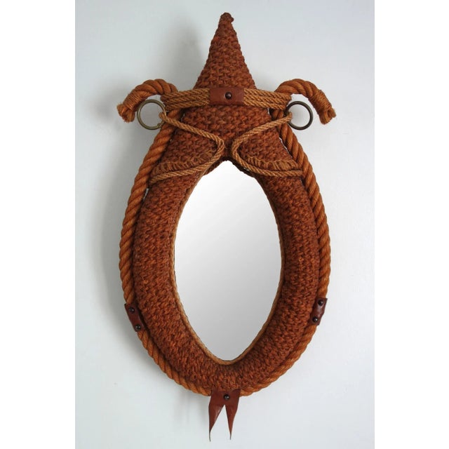 Rope Mirror by Adrien Audoux & Frida Minet, 1950s For Sale - Image 10 of 11