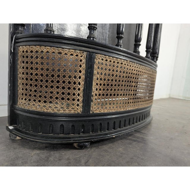 Napoleon III Umbrella Stand in Blackened Wood For Sale - Image 5 of 7