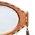 Brown Art Deco Hanging Mirror in Veneer and Marquetry with Ornamental Tassels For Sale - Image 8 of 10