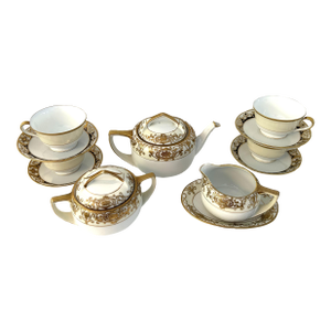 Mid-Century Noritake 24k Tea Set, Service for 4