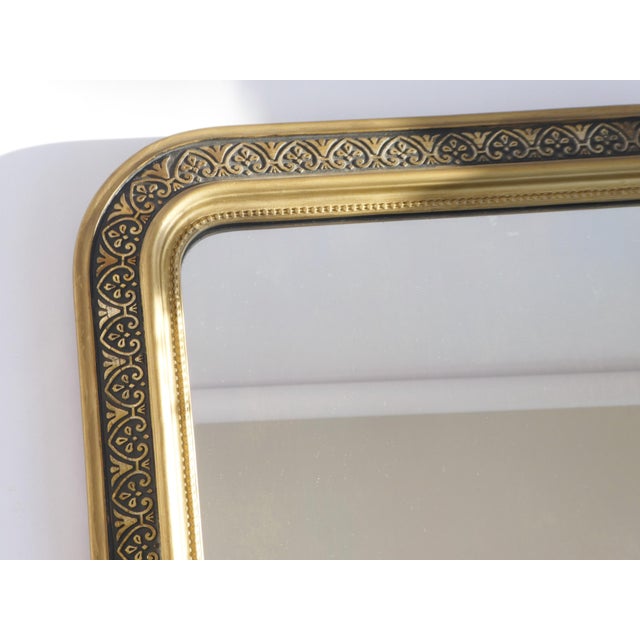 Antique French Louis Philippe Gilded Arched Mantle Mirror, 19th Century For Sale - Image 12 of 13