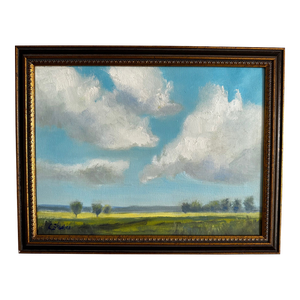 Original Small Landscape Oil Painting Framed by Christine Frisbee