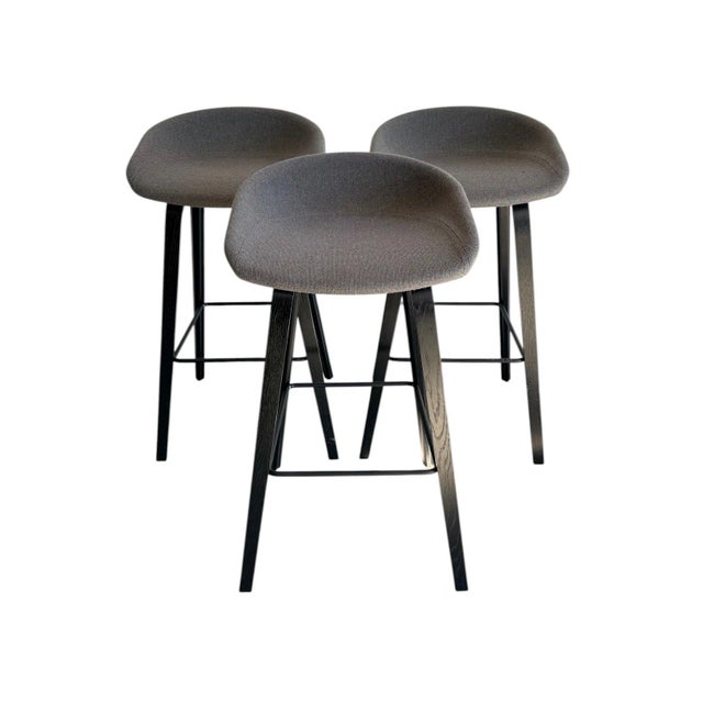 Wood Hee Welling for Hay Modern Counter / Bar Stools – Set of 3 For Sale - Image 7 of 8