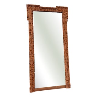 Urano Palma Mirror with Sculpted and Carved Frame, 1980 For Sale