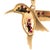 Metal Vintage 14k Yellow Gold Diamond Ruby Green Enamel Hummingbird Drop Pendant For Sale - Image 7 of 8