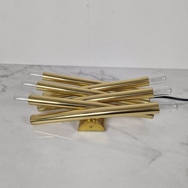 Mid-Century Modern Italian Wall Lamp with Six Lights in the style of Gaetano Sciolari, 1970s For Sale - Image 3 of 13